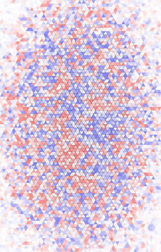 Magnets are built of elementary magnets which can point North (red) and South (blue), as can  be seen in this computer simulation. 